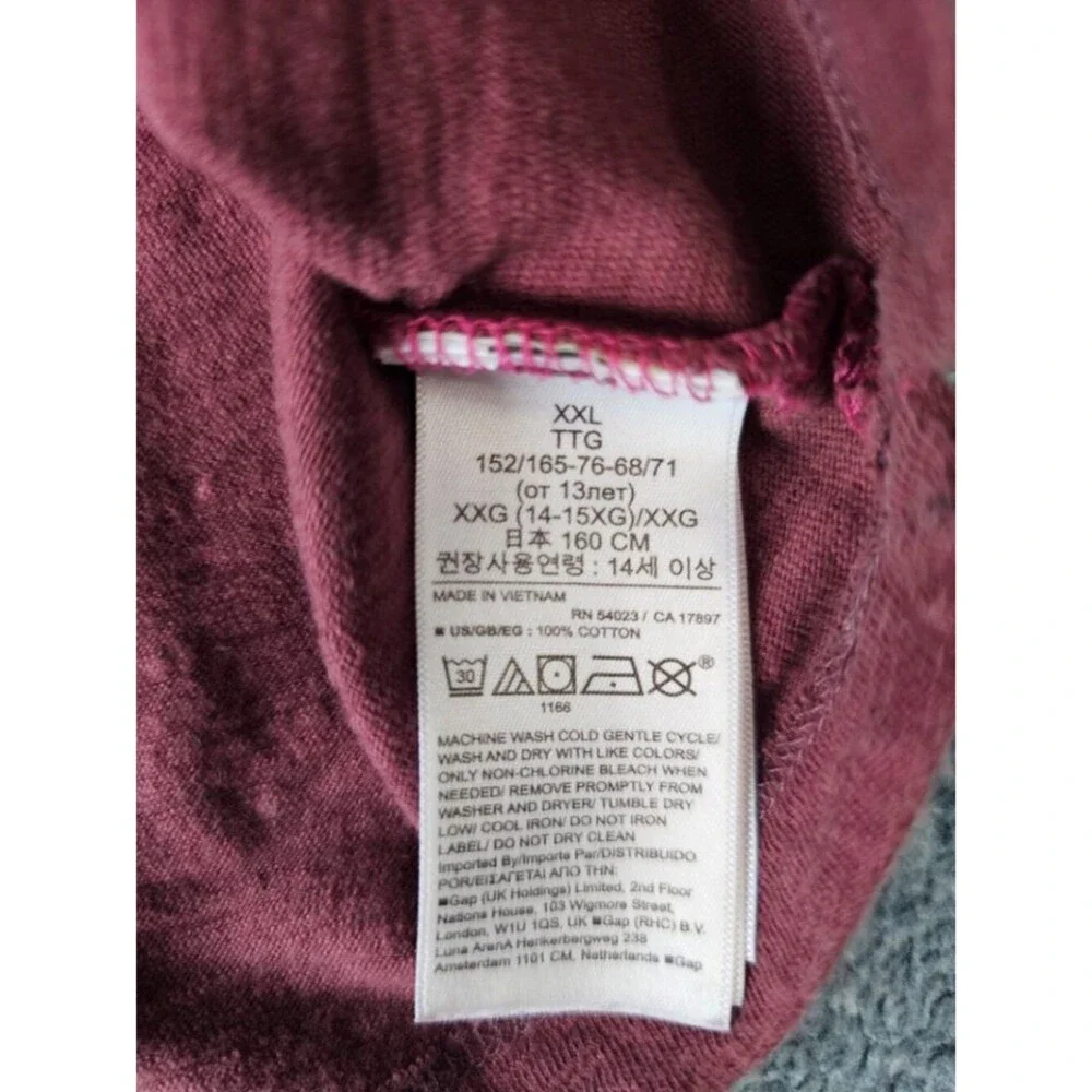Gap Kids Boys Ombre Polo Shirt Pink Short Sleeve Size XXL